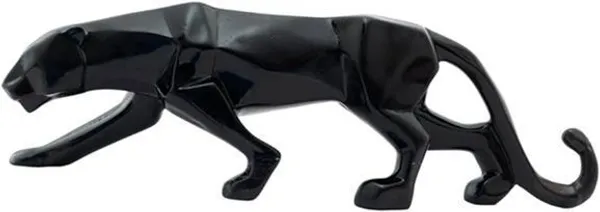 Krishan_Modern_Geometric_Black_Panther_Sculpture_-_10-Inch_Statue_for_Desk_Decor_Decorative_Showpiece__-__11_cm_(Resin,_Black)