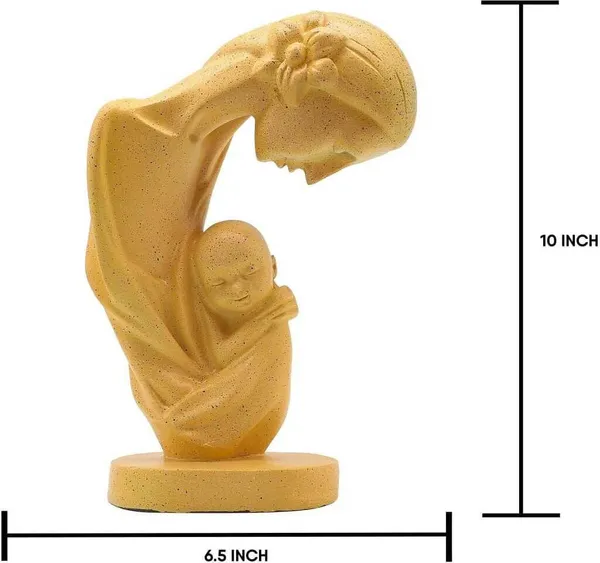 Krishan_Mother_and_Child_Bond_Sculpture_-Resin_Family_Figurine_for_Home_Decor_Decorative_Showpiece__-__25_cm_(Resin,_Peach)