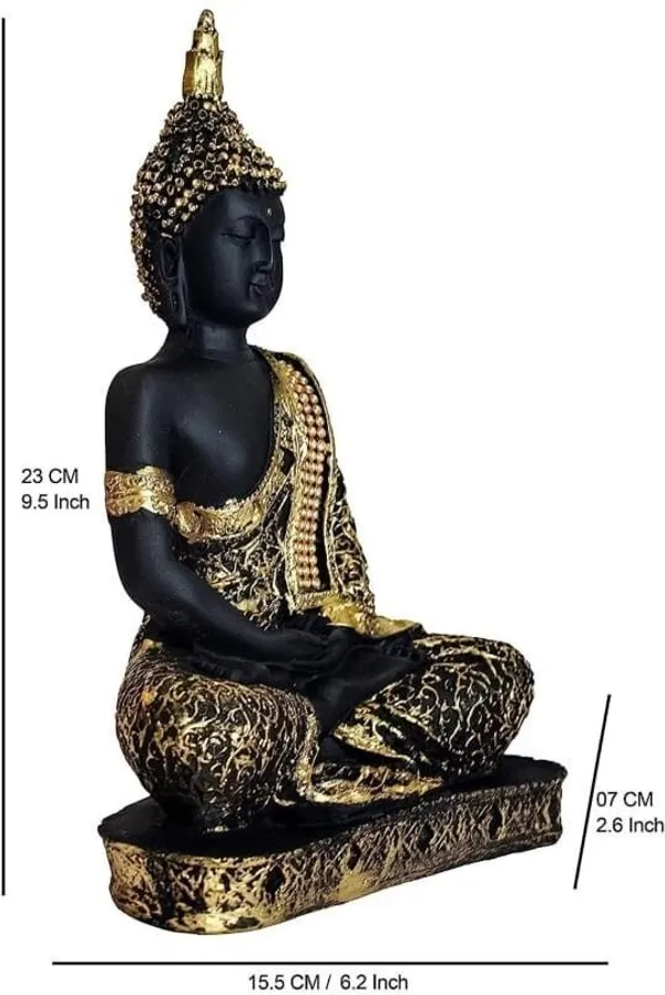 Krishan_Meditating_Buddha_Idol_–_Black_&_Gold_Decorative_Showpiece__-__23_cm_(Resin,_Gold)