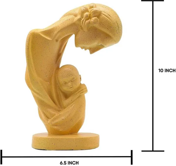 SKHOMES_Mother_&_Child_Statue_Antique_Showpiece_for_Living_Room_Decorative_Showpiece__-__29_cm_(Polyresin,_Peach)