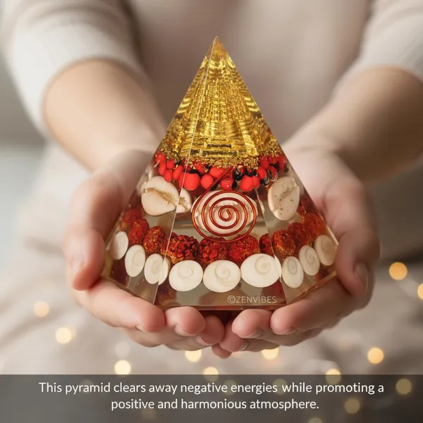 Zenvibes_Original_Certified_Laxmi_Pyramid_With_Gomati_Chakra_Rudraksha_Cowrie_90mm_Shree_Yantra_Maha_Laxmi_Large_Orgonite_Pyramid_For_Good_Luck_Wealth_Money_Pooja_Vastu_Hexagonal_Pyramid