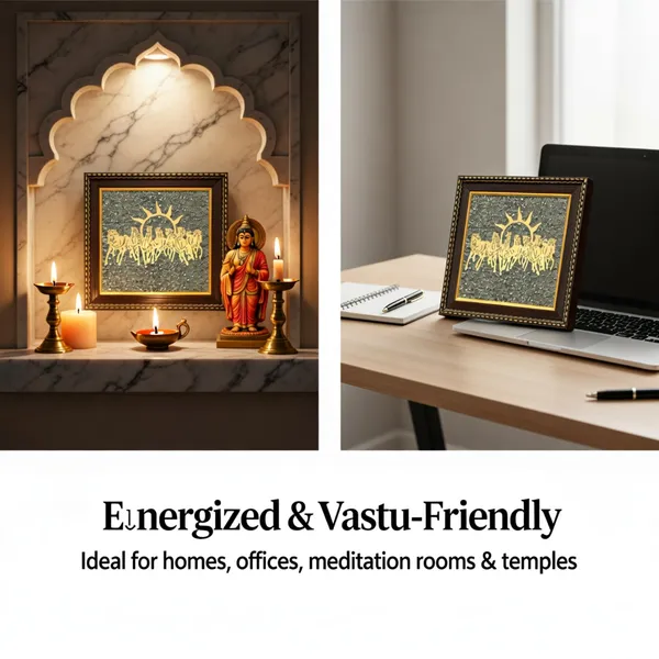 Pyrite_Stone_Frame_With_Vastu_Seven_Running_Horses_With_Sun_To_Attract_Money_Protection_And_Chakra_Healing_Big_Size_7_Horses_Painting_Vastu_Wooden_Photo_Frame_Wall_Decor_Items_For_Living_Room_With_Original_Pyrite_Dust_For_Money_Success