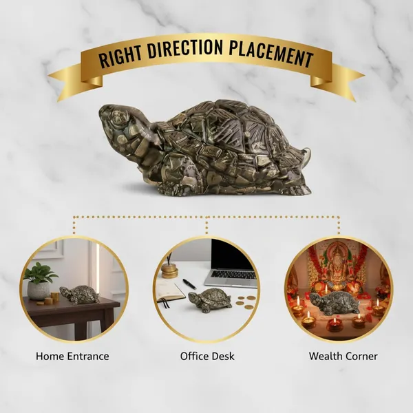 Zenvibes_Original_Certified_Pyrite_Tortoise_Pyrite_Turtle_Symbol_For_Good_Luck_Wealth_Positive_Energy_Ideal_Vastu_Pooja_Accent_For_Home_Office_Thoughtful_Spiritual_Gift_For_Family_Friends