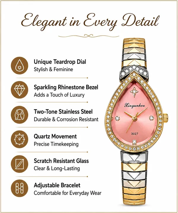 Women_S_Teardrop_Analog_Watch