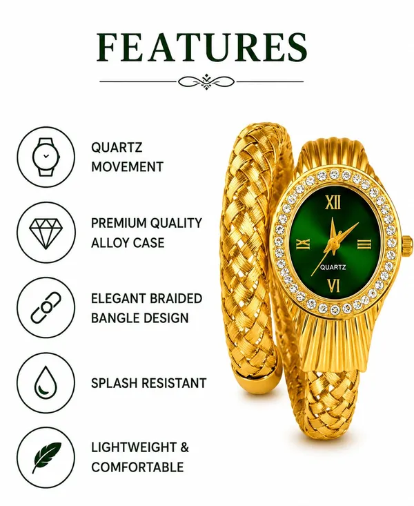 Women_S_Snake_Quartz_Bangle_Watch