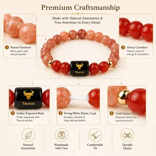 Zenvibes_Sunstone_Carnelian_Bracelet_For_Taurus_Zodiac_Vrishabh_Rashi_Bracelet_With_Certified_Natural_Healing_Crystals_Astrology_Gemstone_Bracelet_For_Men_Women_Positive_Energy_Gift