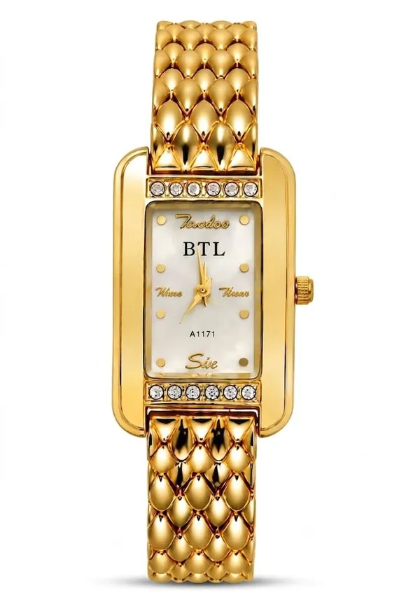 Women_S_Rectangular_Analog_Watch_Metal_Strap