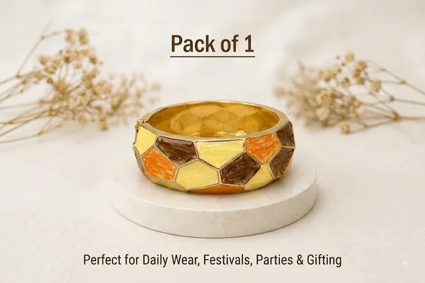 Gold_Tone_Enamel_Hinged_Bangle_Bracelet