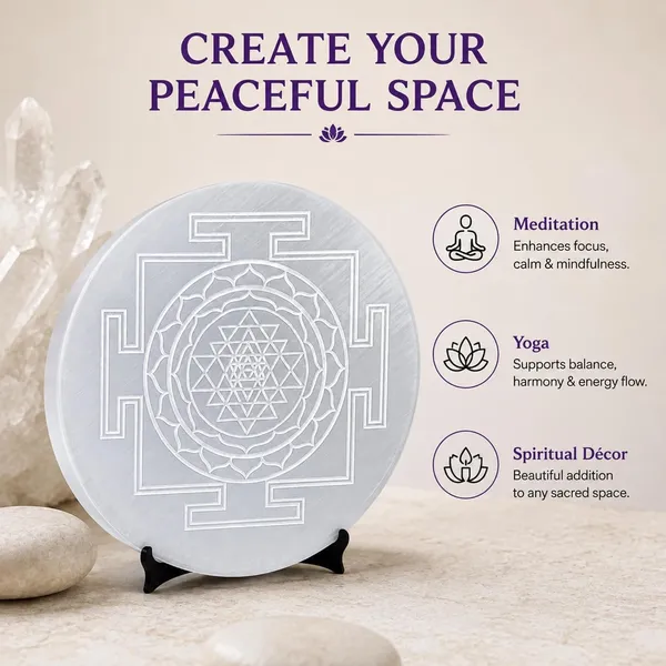 Zenvibes_Certified_Selenite_Crystal_Charging_Plate_3_Inch_With_Engraved_Sri_Yantra_Natural_Selenite_Plate_For_Crystals_Charging_Display_Meditation_Pooja_Reiki_Accessories_Spiritual_Home_Decor