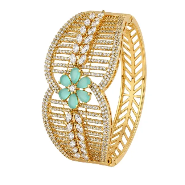 Cz_Cuff_Bangle_With_Floral_Accent