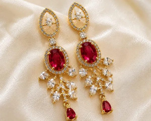 Gemstone_Chandelier_Earrings_With_Leaf_Design
