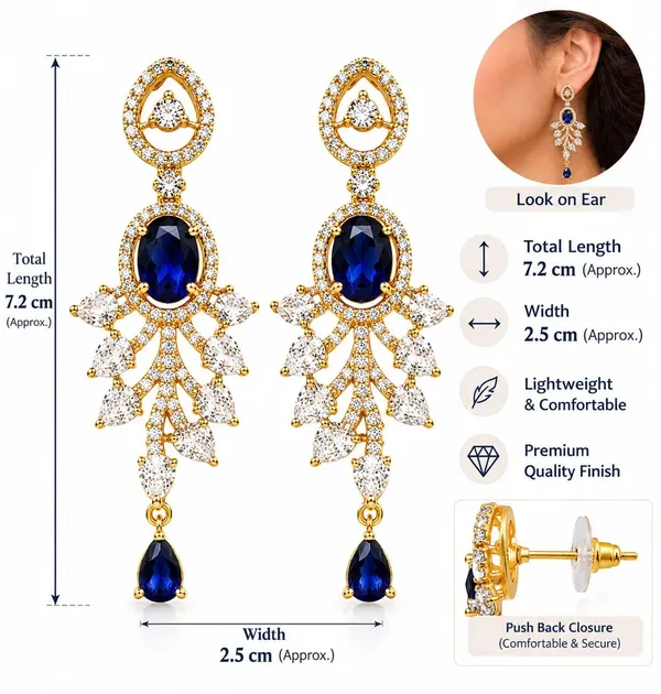 Gemstone_Chandelier_Earrings_With_Leaf_Design