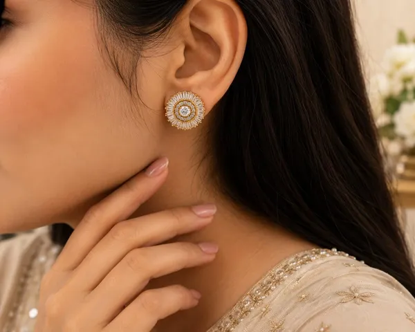 Cubic_Zirconia_Gold_Plated_Stud_Earrings