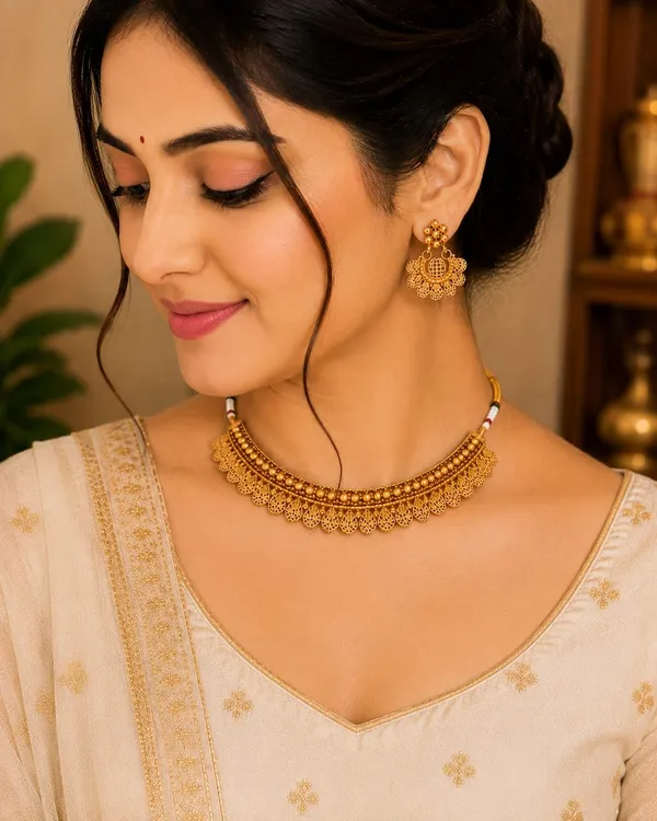 Antique_Gold_Plated_Jade_Necklace_Earring_Set