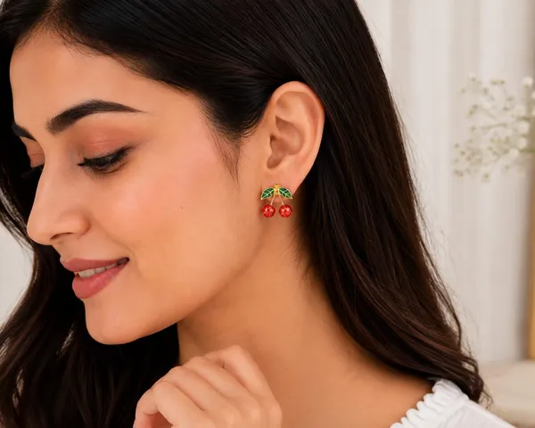 Cherry_Stud_Earrings_Explanation_Not_Part_Of_Output_Removed_Vrindaa_Sakhi_Brand_Charm_Marketing_For_Women_Girls_Can_Apply_Broadly_Gold_Plated_Enamel_Green_Leaf_Detailing_Cute_Fruit_Design_All_Descriptive_Variant_Details_Kept_Cherry_Core_Design_Element_Stud_Earrings_Product_Type