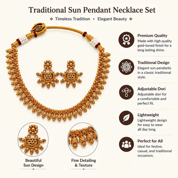 Sun_Pendant_Necklace_Earring_Set