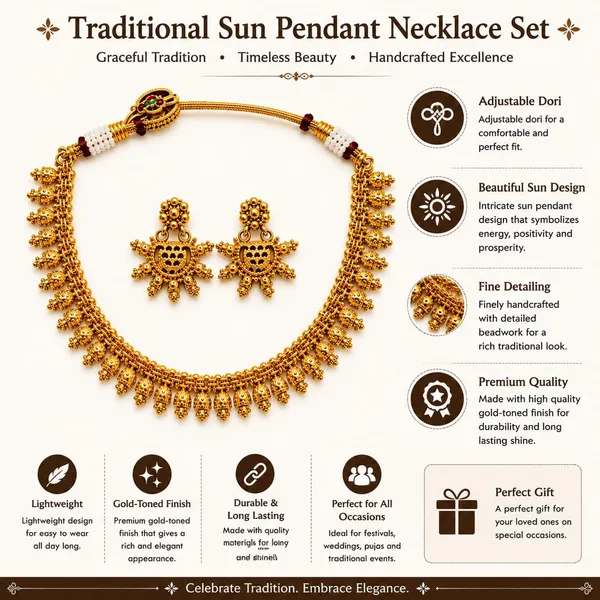 Sun_Pendant_Necklace_Earring_Set