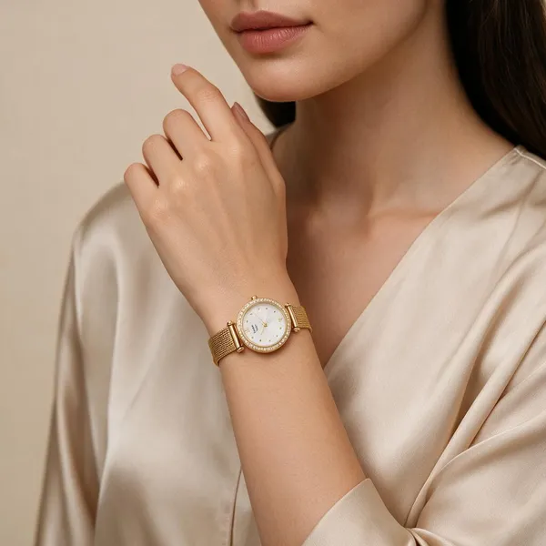 Gold_Metal_Mesh_Analog_Watch_For_Women