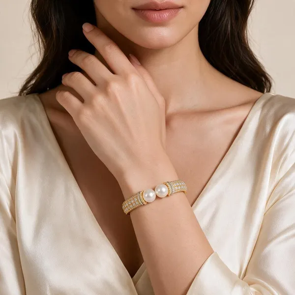 Gold_Alloy_Pearl_Cuff_Bracelet_For_Women