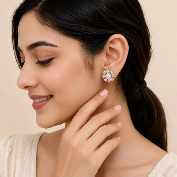 Gold_Alloy_Floral_Stud_Earrings_For_Women