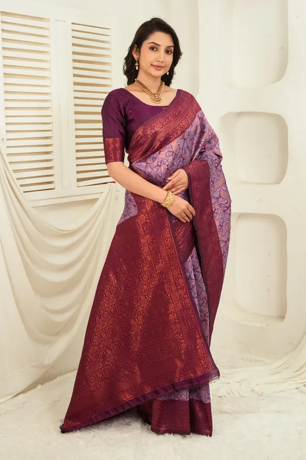 Lavender_Plum_Jacquard_Butterfly_Motif_Silk_Saree_Default_Title