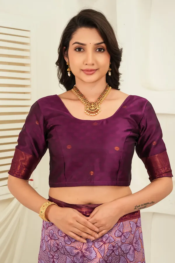 Lavender_Plum_Jacquard_Butterfly_Motif_Silk_Saree_Default_Title
