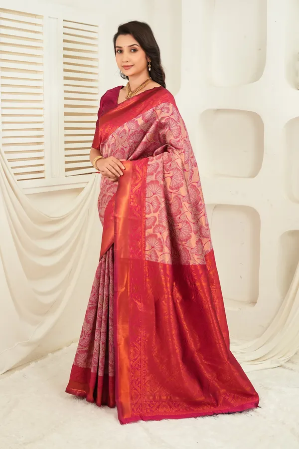 Rani_Pink_Antique_Gold_Jacquard_Floral_Motifs_Silk_Saree_Default_Title