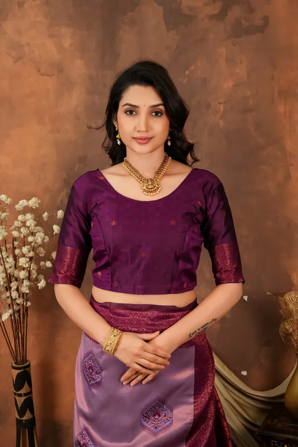 Lavender_Wine_Purple_Jacquard_Silk_Saree_With_Rich_Woven_Pallu_Default_Title