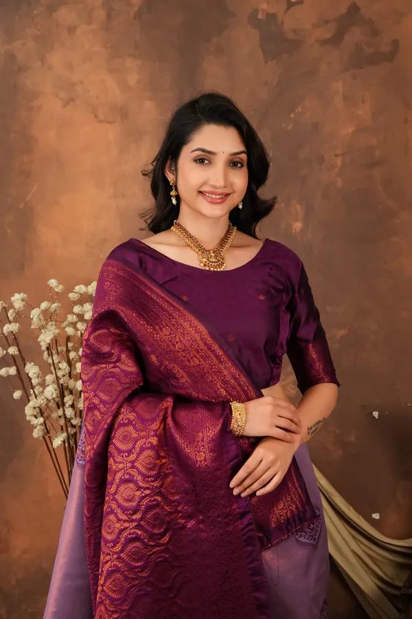 Lavender_Wine_Purple_Jacquard_Silk_Saree_With_Rich_Woven_Pallu_Default_Title