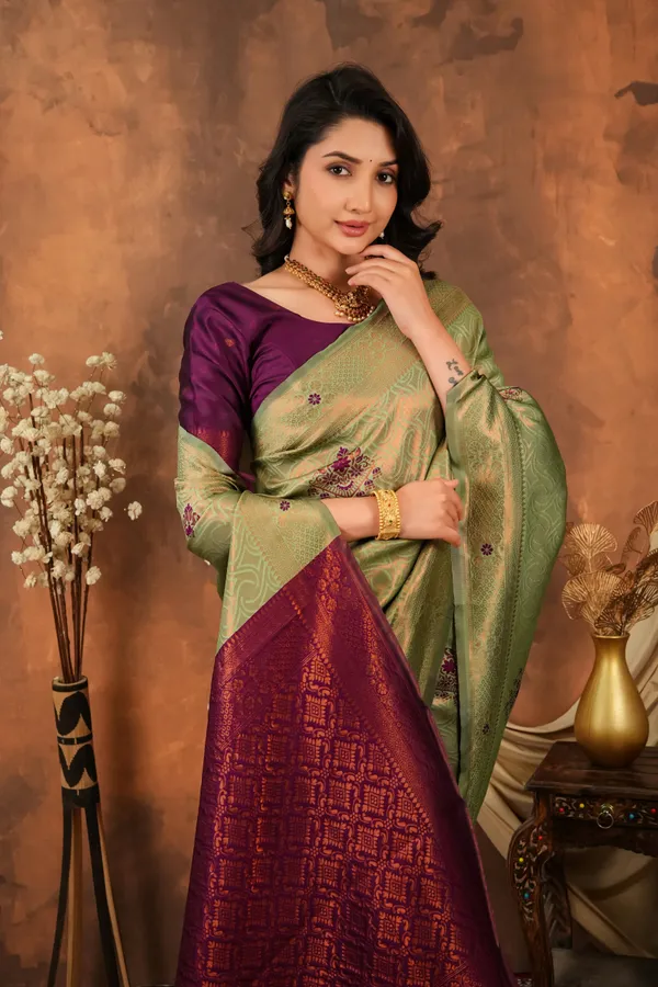 Pista_Green_Wine_Purple_Woven_Motifs_Jacquard_Silk_Saree_Default_Title