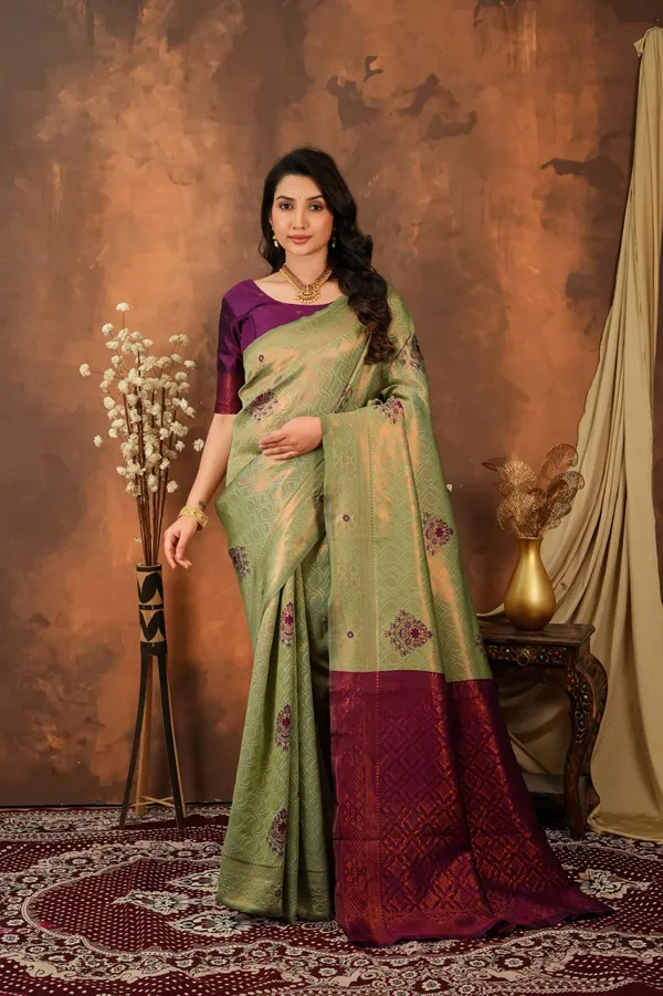 Pista_Green_Wine_Purple_Woven_Motifs_Jacquard_Silk_Saree_Default_Title