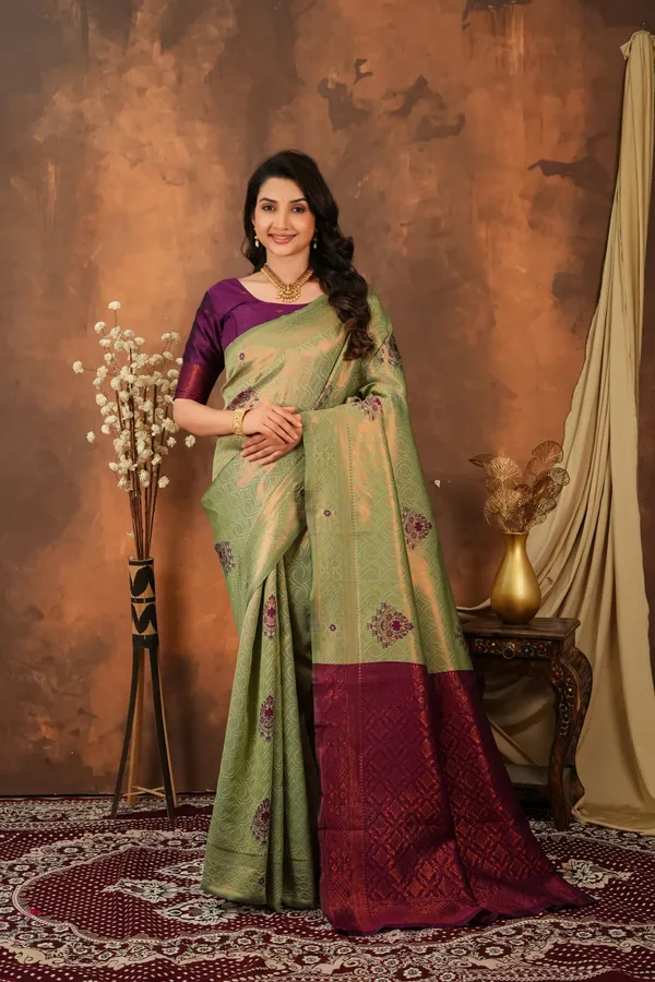 Pista_Green_Wine_Purple_Woven_Motifs_Jacquard_Silk_Saree_Default_Title