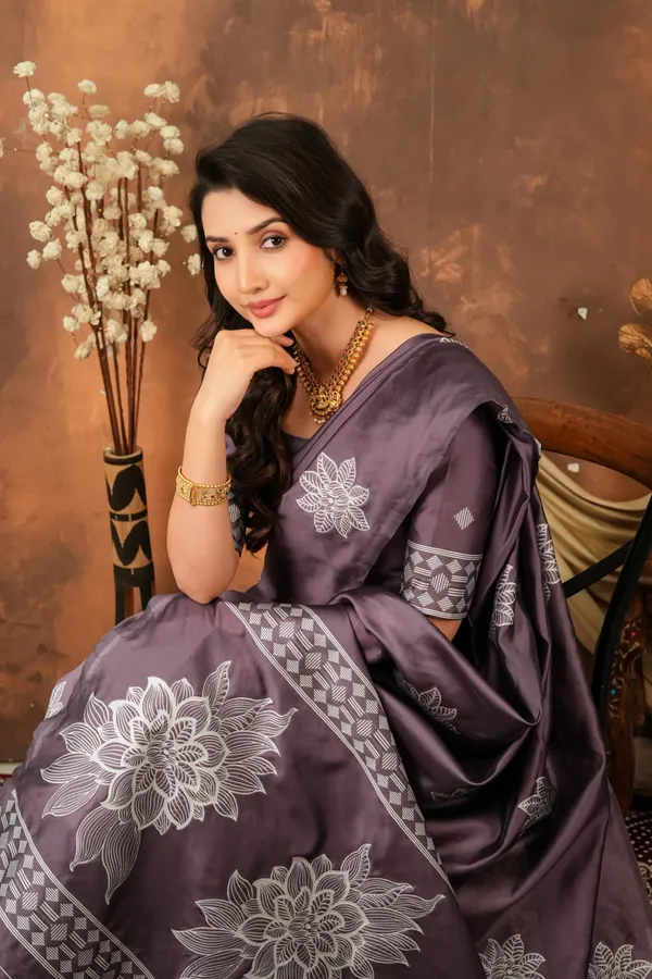 Smoky_Mauve_Silver_Jacquard_Silk_Saree_With_Floral_Motifs_Default_Title