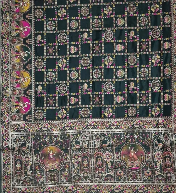 Bottle_Green_Traditional_Pashmina_Saree_Default_Title