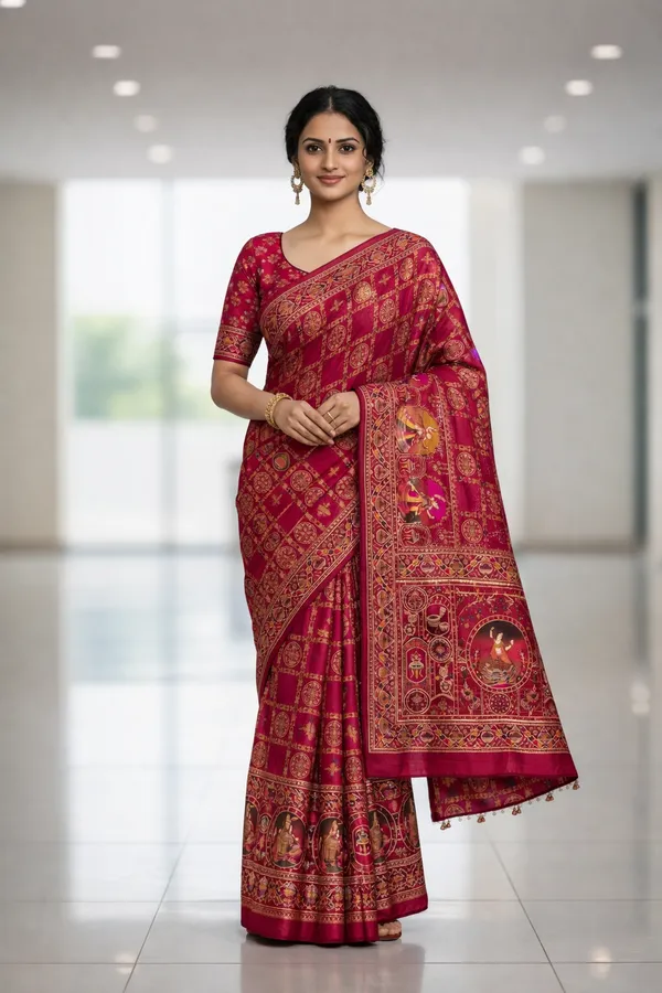 Magenta_Pink_Traditional_Pashmina_Saree_Default_Title