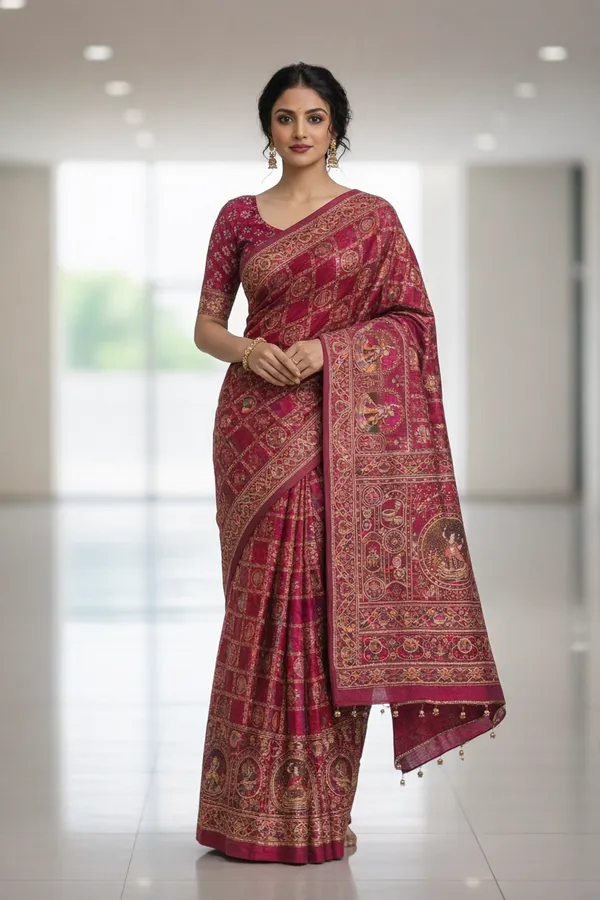 Magenta_Pink_Traditional_Pashmina_Saree_Default_Title