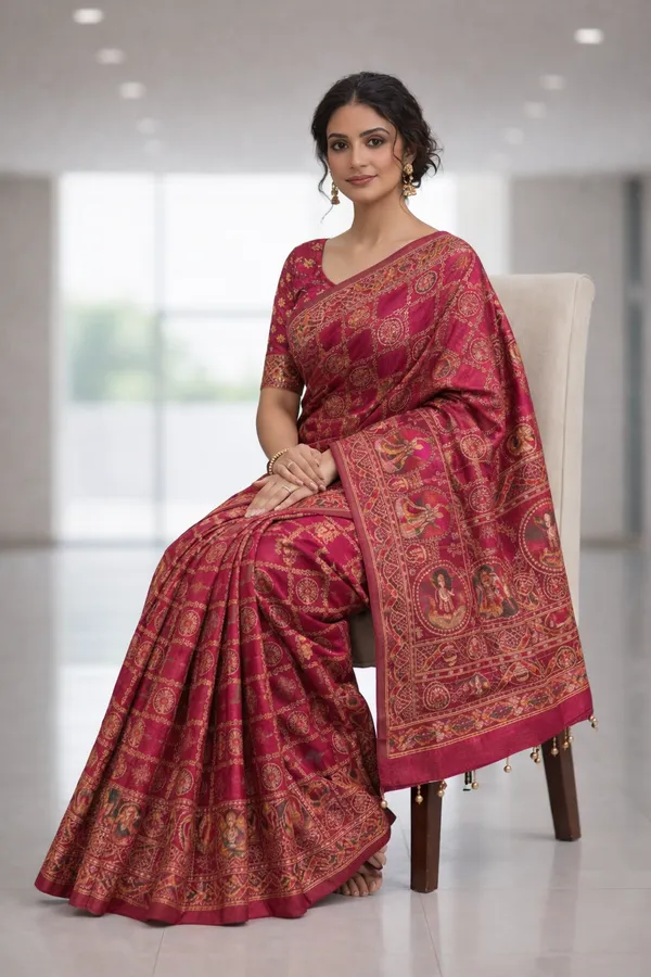 Magenta_Pink_Traditional_Pashmina_Saree_Default_Title