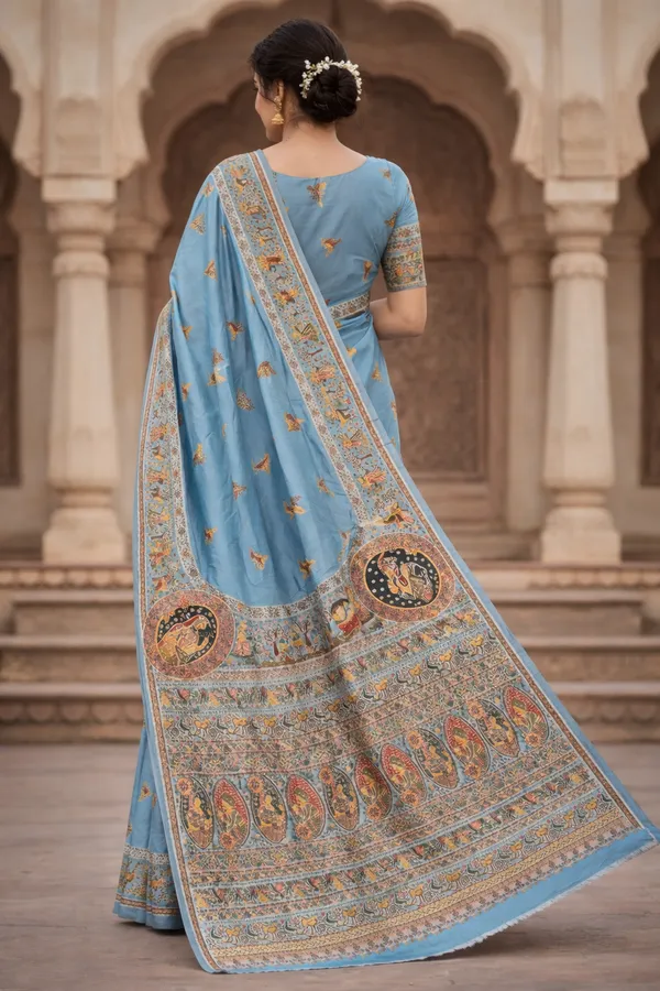 Sky_Blue_Pashmina_Saree_With_Traditional_Folk_Border_Default_Title