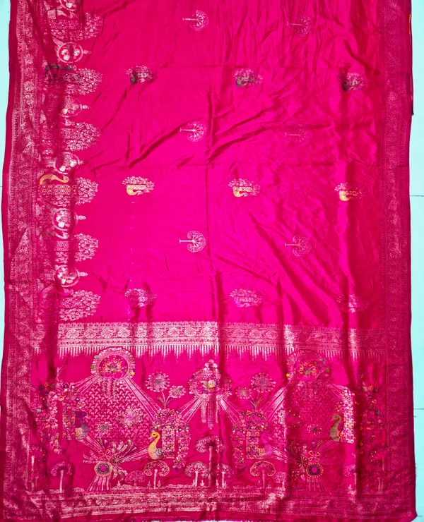 Royal_Rani_Pink_Dola_Silk_Saree_With_Peacock_Heritage_Woven_Designer_Pallu_Default_Title