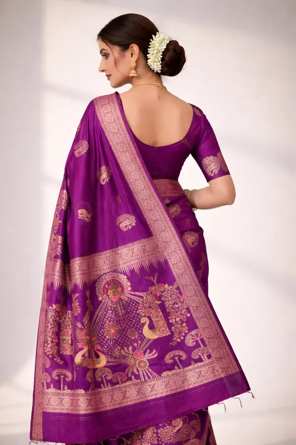 Royal_Purple_Dola_Silk_Saree_With_Peacock_Floral_Garden_Pallu_Default_Title