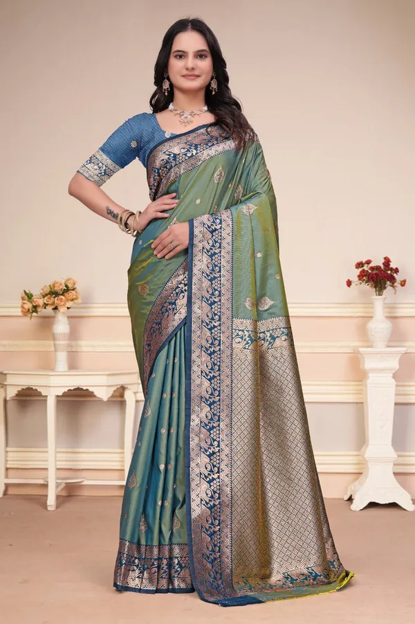 Elegant_Dusty_Teal_Blue_50_600_Silk_Saree_With_Royal_Blue_Zari_Border_Traditional_Pallu_Default_Title