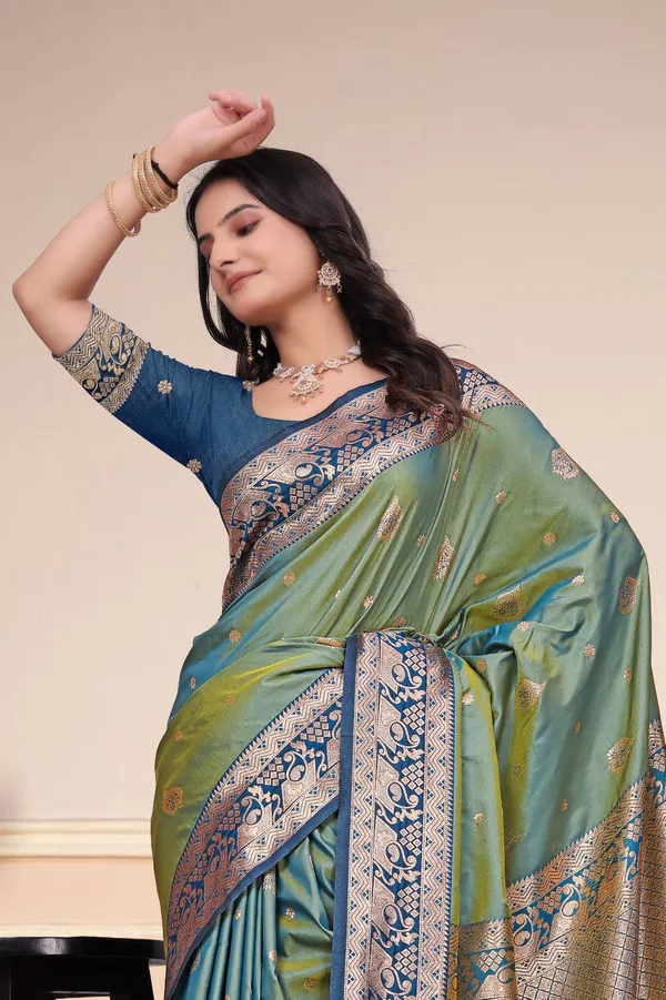 Elegant_Dusty_Teal_Blue_50_600_Silk_Saree_With_Royal_Blue_Zari_Border_Traditional_Pallu_Default_Title