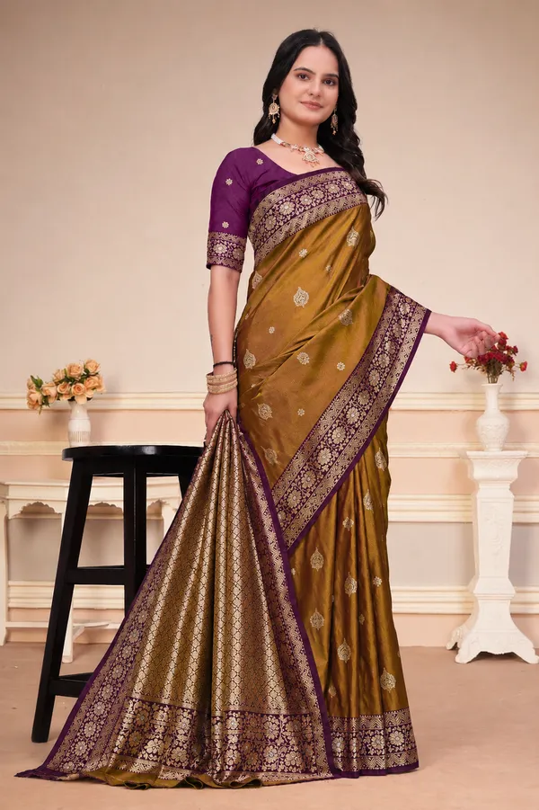 Mustard_Brown_Silk_Saree_With_Wine_Purple_Floral_Border_Default_Title