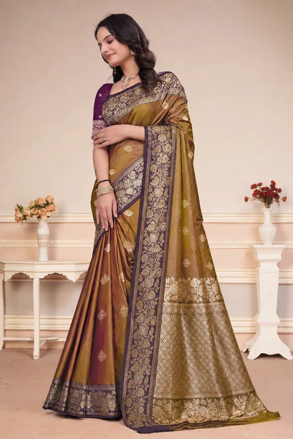 Mustard_Brown_Silk_Saree_With_Wine_Purple_Floral_Border_Default_Title