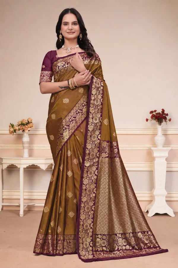 Mustard_Brown_Silk_Saree_With_Wine_Purple_Floral_Border_Default_Title