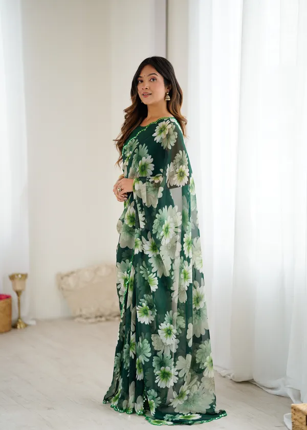 Floral_Printed_Georgette_Silk_Saree_with_Mirror_Work_Border
