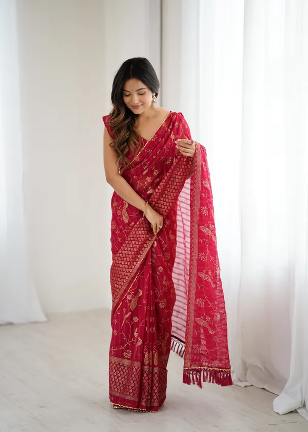 Georgette_Silk_Saree_with_Foil_Work,_Lace_&_Zalar_Lace_Detailing