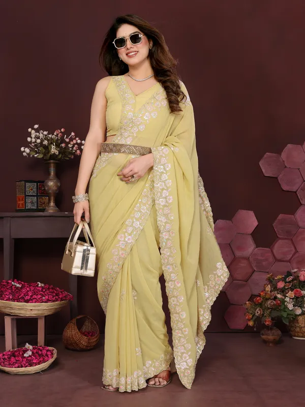 Georgette_Silk_Saree_with_Intricate_Embroidery_Work_&_Matching_Embroidered_Blouse_Piece
