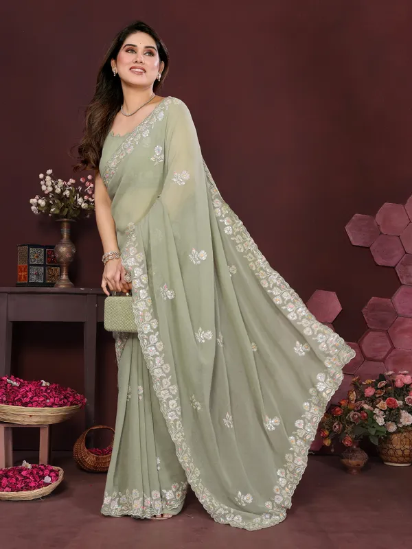 Georgette_Silk_Saree_with_Intricate_Embroidery_Work_&_Matching_Embroidered_Blouse_Piece