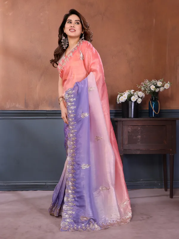 Gold_Crush_Silk_Saree_with_Padded_Embroidery_Work_&_Embroidered_Border